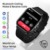 pTron Pulsefit Vibe Smartwatch with 1.85" Full Touch Display, Bluetooth Calling, 600 NITS, Digital Crown, 100+ Watch Faces, HR, SpO2, Sports Mode, Voice Assistant, 5 Days Battery Life & IP68 (Black)