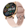pTron Pulsefit Classic Smartwatch with Round 1.32" Full Touch Display, Bluetooth Calling, 600 NITS, Metal Frame, 100+ Watch Faces, HR,SpO2, Sports Mode, Voice Assist, IP68 & 5 Days Battery Life (Pink)