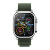 pTron Pulsefit Ultra Smartwatch with Bluetooth Calling, 2.01" Full Touch Display, 650 NITS, Digital Crown, Metal Frame, 100+ Watch Faces, HR, SpO2, Voice Assistant, IP68 & 5 Days Battery Life (Green)