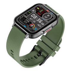 pTron Pulsefit Ace Smartwatch with 2.01" Full Touch Display, Bluetooth Calling, 600 NITS, Metal Frame, 100+ Watch Faces, HR, SpO2, Sports Mode, Voice Assist, 5 Days Battery Life & IP68 (Green)