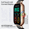 pTron Pulsefit Vibe Smartwatch with 1.85" Full Touch Display, Bluetooth Calling, 600 NITS, Digital Crown, 100+ Watch Faces, HR, SpO2, Sports Mode, Voice Assistant, 5 Days Battery Life & IP68 (Gold)