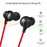 pTron Tangent Duo in Ear Wireless Headphones with Mic, 13mm Driver, Bluetooth V5.2, Dual Device Pairing, Fast Charging Type-C Wireless Neckband, Voice Assistant & IPX4 Water Resistant (Red & Jet Black)