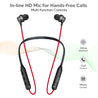pTron Tangent Duo in Ear Wireless Headphones with Mic, 13mm Driver, Bluetooth V5.2, Dual Device Pairing, Fast Charging Type-C Wireless Neckband, Voice Assistant & IPX4 Water Resistant (Red & Jet Black)