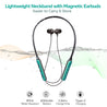 pTron Tangent Duo in Ear Wireless Headphones with Mic, 13mm Driver, Bluetooth V5.2, Dual Device Pairing, Fast Charging Type-C Wireless Neckband, Voice Assistant & IPX4 Water Resistant (Jet Black/Green)