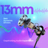 pTron Tangent Duo in Ear Wireless Headphones with Mic, 13mm Driver, Bluetooth V5.2, Dual Device Pairing, Fast Charging Type-C Wireless Neckband, Voice Assistant & IPX4 Water Resistant (Jet Black)