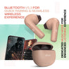 pTron Bassbuds NX in Ear TWS Earbuds, TruTalk AI-ENC Calls, 32Hrs Playtime, 13mm Drivers, Bluetooth 5.3 Wireless Headphone, Voice Assistant, Type-C Fast Charging & IPX5 Water Resistant (Brown)