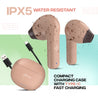 pTron Bassbuds NX in Ear TWS Earbuds, TruTalk AI-ENC Calls, 32Hrs Playtime, 13mm Drivers, Bluetooth 5.3 Wireless Headphone, Voice Assistant, Type-C Fast Charging & IPX5 Water Resistant (Brown)