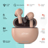 pTron Bassbuds NX in Ear TWS Earbuds, TruTalk AI-ENC Calls, 32Hrs Playtime, 13mm Drivers, Bluetooth 5.3 Wireless Headphone, Voice Assistant, Type-C Fast Charging & IPX5 Water Resistant (Brown)