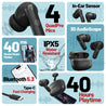pTron Zenbuds X1 TWS Earbuds with Mic (Jet Black)