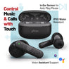 pTron Zenbuds X1 TWS Earbuds with Mic (Jet Black)
