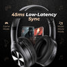 pTron Studio Pro Over-Ear BT5.3 Headphones (Black)