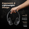 pTron Studio Pro Over-Ear BT5.3 Headphones (Black)