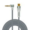 pTron Type-C to 3.5mm Aux Cable, 90 Degree Gold-plated Connector, Male to Male Stereo Audio Cable, Metal Heads, Nylon Braided, Compatible with iPhone 15 Pro Max/15 Pro/15 Plus, Solero A15 (1.5m, Grey)