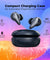 pTron Bassbuds Wave with TruTalk AI-ENC Calls, Movie/Music Modes, Deep Bass, BT5.3 Wireless Headphones, 40Hrs Combined Playtime, in-Ear TWS Earbuds, Touch Control, Type-C Fast Charging & IPX4 (Ash Blue)