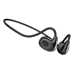 pTron Tangent Play Open-Ear Wireless On Ear Neckband with HD Mic, Safebeats Design Ear Health & Comfort, 14Hrs Playtime, BT v5.3 Wireless Headphones, Touch Control, Type-C Fast Charge & IPX5 (Shiny Black)
