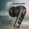 pTron Bassbuds Bliss TWS In-Ear Earbuds with 4 Quadpro Mics, 3D Audioscape, TruTalk ENC Calls, 40H Playtime, 50ms Low-Latency Game/Music Modes, BT5.3 Headphones, Type C Fast Charging & IPX5(Jet Black)