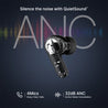 pTron Zenbuds 1 V2 ANC Bluetooth V5.3 in Ear Earbuds, 32Db Quietsound Tech, 13Mm Hyperdrivers with 4D Panaromic Audio, 4 Quadpro ANC Mics, 40Ms Low Latency Game/Music Modes & IPX5 (Snow White)
