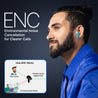 pTron Zenbuds 1 V2 ANC Bluetooth V5.3 in Ear Earbuds, 32Db Quietsound Tech, 13Mm Hyperdrivers with 4D Panaromic Audio, 4 Quadpro ANC Mics, 40Ms Low Latency Game/Music Modes & IPX5 (Maya Blue)