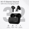 pTron Basspods P181 in-Ear TWS Earbuds with 32Hrs Total Playtime, Clear Calls, Bluetooth 5.1 Wireless Headphones, Stereo Audio, Touch Control, Type-C Fast Charging, IPX4 & Voice Assist (Pearl Black)