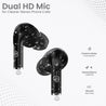 pTron Basspods P181 in-Ear TWS Earbuds with 32Hrs Total Playtime, Clear Calls, Bluetooth 5.1 Wireless Headphones, Stereo Audio, Touch Control, Type-C Fast Charging, IPX4 & Voice Assist (Pearl Black)