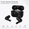 pTron Basspods P181 in-Ear TWS Earbuds with 32Hrs Total Playtime, Clear Calls, Bluetooth 5.1 Wireless Headphones, Stereo Audio, Touch Control, Type-C Fast Charging, IPX4 & Voice Assist (Pearl Black)