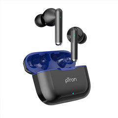 pTron Bassbuds Pixel In-Ear TWS Earbuds, HD Mic for Stereo Calls, Pristine Sound, 50ms Low Latency Movie/Gaming Modes, 35H Playtime, Bluetooth V5.1 Wireless Headphones, Touch Control & IPX4 (Pearl Black)