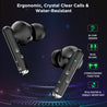 pTron Bassbuds Pixel In-Ear TWS Earbuds, HD Mic for Stereo Calls, Pristine Sound, 50ms Low Latency Movie/Gaming Modes, 35H Playtime, Bluetooth V5.1 Wireless Headphones, Touch Control & IPX4 (Pearl Black)