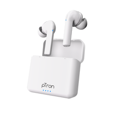 pTron Bassbuds Vista In-Ear TWS Earbuds, HD Mic for Clear Calls, Immersive Audio, Snug-fit Buds, Bluetooth v5.1 with Quick Pairing, Passive Noise Cancelation, Voice Assist & IPX4 (Snow White)
