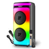 pTron Fusion Party Pro 100W Karaoke Bluetooth Party Speaker with 3M Wired Microphone & Wireless Microphone, Powerful Sound, Echo Control, BT5.0/USB/SD Card/AUX Playback & Remote Control (Satin Black)