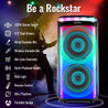 pTron Fusion Party Pro 100W Karaoke Bluetooth Party Speaker with 3M Wired Microphone & Wireless Microphone, Powerful Sound, Echo Control, BT5.0/USB/SD Card/AUX Playback & Remote Control (Satin Black)