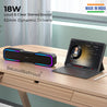 pTron Fusion RB 18W Bluetooth Soundbar Speaker with Pristine Sound, Vibrant RGB Lights, Mini Soundbar for Phone/TV/Laptop/Tablets/Projectors, BT5.3/FM Radio/Aux/TF Card/USB Playback (Royal Black)