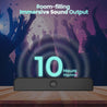 pTron Musicbot Evo 12W Bluetooth Soundbar Speaker with Pristine Sound, 10Hrs Playback Time, Mini Soundbar for Phone/TV/Laptop/Tablets/Projectors, Multiple Play Modes BT5.0/Aux/TF Card/USB (Satin Black)