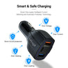 pTron Bullet Pro 36W Type-C/PD 3 Port Fast Car Charger Adapter, Compatible with All Smartphones, Tablets & Other USB Powered Devices (Pearl Black)