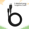 pTron USB-A to Type-C 2.4A Fast Charging Cable compatible with Android Phones/Tablets, 480mbps Data Transfer Speed, Made in India, Solero T241 Tangle-free Type-C USB Cable (Round, 1M, Jet Black)