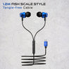 pTron Boom Play In-Ear Type C Wired Headphones with Mic, 10mm Drivers for Pristine Audio, 1.2m Tangle-free Cable, In-line Controls, Snug-fit Metal Buds & Wide Compatibility (Bold Blue)