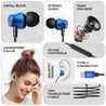 pTron Boom Play In-Ear Type C Wired Headphones with Mic, 10mm Drivers for Pristine Audio, 1.2m Tangle-free Cable, In-line Controls, Snug-fit Metal Buds & Wide Compatibility (Bold Blue)