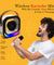pTron Fusion Moment V2 10W Mini Bluetooth Speaker with Wireless Karaoke Mic, Pristine Sound, RGB Lights, Funny Voice Change Effects, 6Hrs Playtime, Bluetooth V5.3 & Type-C Fast Charging Port (Beige)