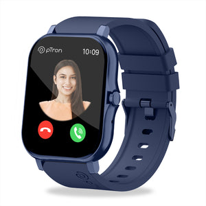 pTron Pulsefit P261 Smartwatch with BT Calling, 1.7" Full Touch Display, 500 NITs Screen, Heart Rate Monitor, SpO2, 100+ Watch Faces, Notifications, 5 Days Runtime, Sports Mode & IP68 Waterproof(Blue)