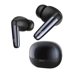 pTron Zenbuds Ultima in-Ear TWS ANC Earbuds, 35dB QuietSound ANC, 4 QuadPro Mics with TruTalk ENC Calls, 4D Panaromic Audio, Transparency Mode, 50Hrs Playtime, Bluetooth v5.3 & IPX5 (Jet Black)