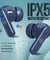 pTron Zenbuds Evo X1 Max in-Ear TWS Earbuds, 200 Hours Playtime, Emergency Power Bank, Quad Mic & TruTalk ENC for Calls, 13mm Drivers, 40ms Low Latency, BT v5.3, Type-C Fast Charging (Navy Blue)
