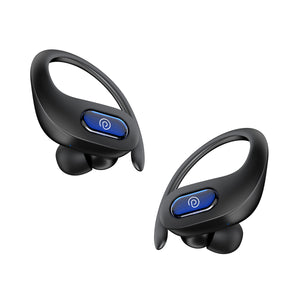 pTron Bassbuds Glide in-Ear TWS Earbuds with Dual Ultra HD Mic & TruTalk AI-ENC, 13mm HyperDrive Transducers, 45H Playtime, 45ms HyperLow-Latency, BT v5.3, Type-C Charging & IPX5 (Black)