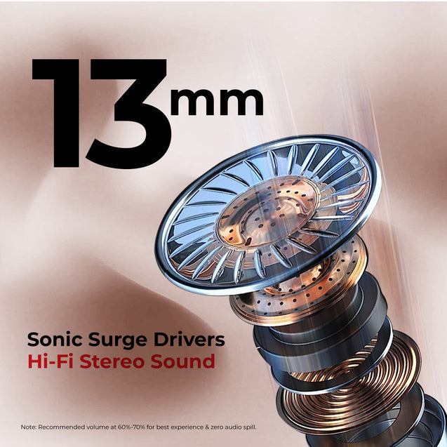 pTron Bassbuds Sports In-Ear TWS Earbuds with Dual Ultra HD Mic & TruTalk AI-ENC, 13mm HyperDrive Transducers, 45H Playtime, 45ms HyperLow-Latency, BT v5.3, Type-C Charging & IPX5 (Coal Black)