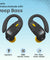 pTron Bassbuds Sports V2 TWS Earbuds, Built-in HD Mic for Clear Calls, 32Hrs Playtime, BT v5.1 Headphones with Deep Bass, Ergonomic Hook Design & IPX4 Water/Sweat Resistant (Jet Black & Yellow)