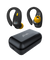 pTron Bassbuds Sports V2 TWS Earbuds, Built-in HD Mic for Clear Calls, 32Hrs Playtime, BT v5.1 Headphones with Deep Bass, Ergonomic Hook Design & IPX4 Water/Sweat Resistant (Jet Black & Yellow)