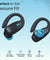 pTron Bassbuds Sports V2 TWS Earbuds, Built-in HD Mic for Clear Calls, 32Hrs Playtime, BT v5.1 Headphones with Deep Bass, Ergonomic Hook Design & IPX4 Water/Sweat Resistant (Jet Black & Blue)