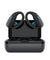 pTron Bassbuds Sports V2 TWS Earbuds, Built-in HD Mic for Clear Calls, 32Hrs Playtime, BT v5.1 Headphones with Deep Bass, Ergonomic Hook Design & IPX4 Water/Sweat Resistant (Jet Black & Blue)