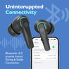 pTron Zenbuds Evo X2 in-Ear TWS Earbuds with Quad Mic & TruTalk ENC Calls, 50Hrs Playtime, 40ms Low Latency Sync, Bluetooth v5.3, Type-C Fast Charging & IPX5 Water Resistant (Jet Black)