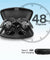 pTron Bassbuds Sports ENC TWS Earbuds, Built-in HD Mic for Stereo Calls, Earhooks, 48H Playtime, Snug-fit In-Ear Design, BT v5.3, Immersive Sound, Movie/Music Mode, IPX4 & Type-C Charging (Jet Black)