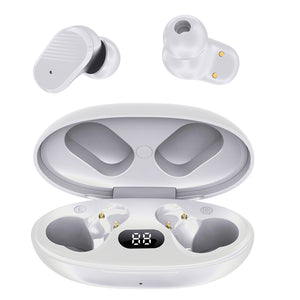 pTron Basspods P11 In-Ear TWS Earbuds with Built-in Mic, Mini Size, 24hrs Playtime, Pristine Sound, Movie/Music Modes, Bluetooth V5.1,Voice Assistant, Touch Control, Type-C Charging & IPX4 (Snow White)