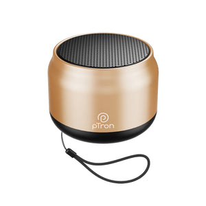pTron Musicbot Lite 6W Bluetooth Speaker with 8Hrs Playtime, 2.04" Neo Driver for Pristine Sound, Mini Size Portable Speaker, BTv5.1 Connectivity, TWS Feature & Type C Charging (Gold)